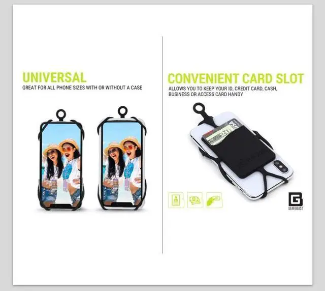 Alt view image 4 of 6 - Universal Crossbody Pocket Cell Phone Lanyard Compatible with iPhone, Galaxy & Most Smartphones, Includes Phone Case Holder,Neck Strap Black