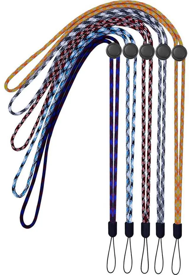 Alt view image 4 of 7 - 5 Pack 5 Colours Adjustable Lanyards Neck Strap Lanyard For Keys Pen Phone ID Badges Holder