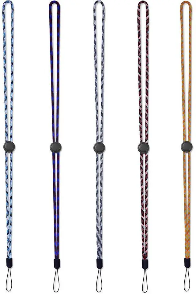 Alt view image 3 of 7 - 5 Pack 5 Colours Adjustable Lanyards Neck Strap Lanyard For Keys Pen Phone ID Badges Holder