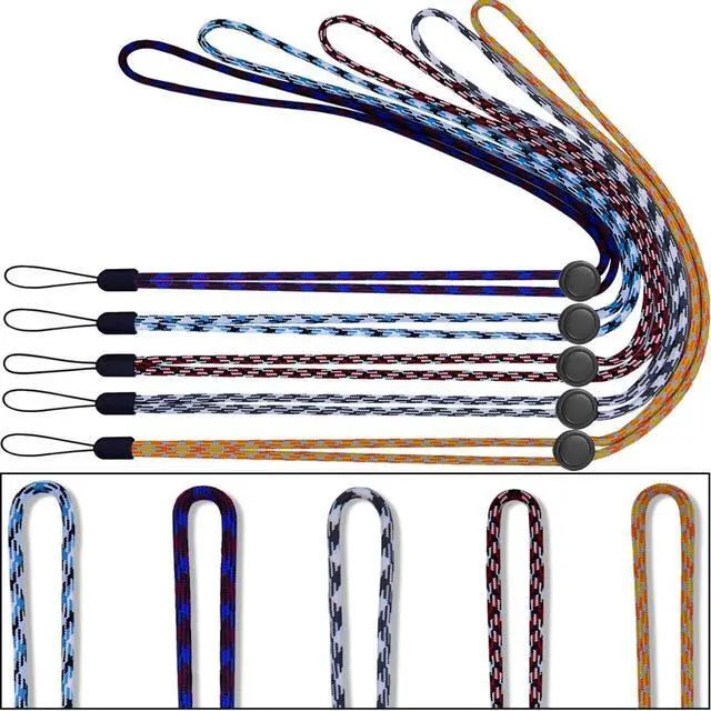 Alt view image 7 of 7 - 5 Pack 5 Colours Adjustable Lanyards Neck Strap Lanyard For Keys Pen Phone ID Badges Holder