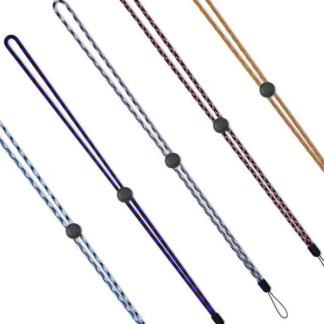 Alt view image 6 of 7 - 5 Pack 5 Colours Adjustable Lanyards Neck Strap Lanyard For Keys Pen Phone ID Badges Holder