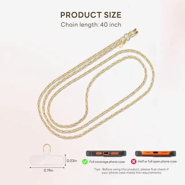 Alt view image 7 of 7 - Phone Lanyard for Cellphone Case Crossbody Phone Strap Detachable Phone Charms Strap Anti Theft Necklace Holder for iPhone For Women