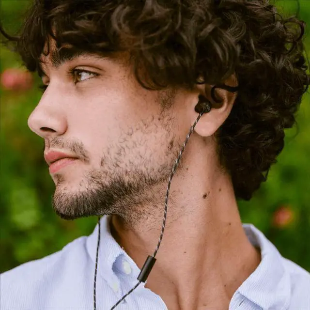 Alt view image 2 of 7 - Smile Jamaica AUX Wired Earbuds with Microphone, Noise-Isolating in-Ear Headphones, Tangle-Resistant Cable, 3.5mm Jack Sustainable (Brass)