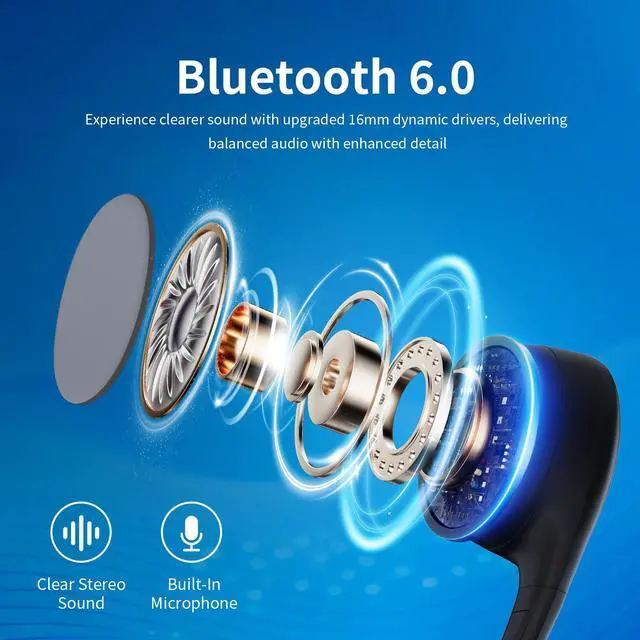 Alt view image 6 of 7 - Bone Conduction Sports Headphones 27g Ultra-Light Frame for All-Day Comfort, Bluetooth 6.0, Immersive Sound, Crisp Calls & Video, Trendy Black-Gray, Perfect for Cycling, Gym, Outdoor Sports
