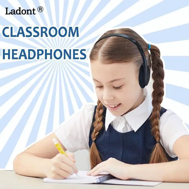 Alt view image 2 of 7 - Kids Headphones Bulk for School Classroom 10 Pack, Wired On-Ear Classroom Headphones for Students Children Toddler Boys Girls Teen(Black)