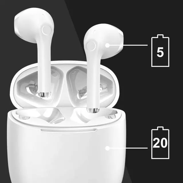 Alt view image 5 of 7 - Wireless Earbuds, Bluetooh Earbuds, Deep Bass Light Weight Mini Wireless Headphones for Running/Fitness, 25Hrs Playtime, Built-in Microphone, Touch Control, IPX5 Waterproof