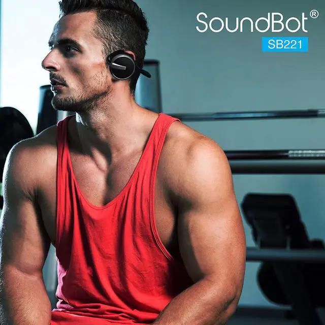 Alt view image 3 of 7 - SB221 HD Wireless Bluetooth 4.0 Sports-Active Headphones for 20Hrs Music Streaming & 25Hrs HandsFree Calling with Sweat Resistant Ergonomic Secure-Fit Design & Voice Command Support, Black