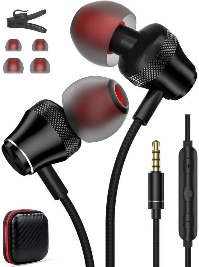 Main image of Wired Earbuds for Chromebook Laptop PC,3.5mm in Ear Headphones for Kindle Fire HD 10,8,8 Plus,7 Tablet,Noise Cancelling Ear Buds Plug in Audio Jack Mic Volume Control for Samsung A15 A14 for Moto G