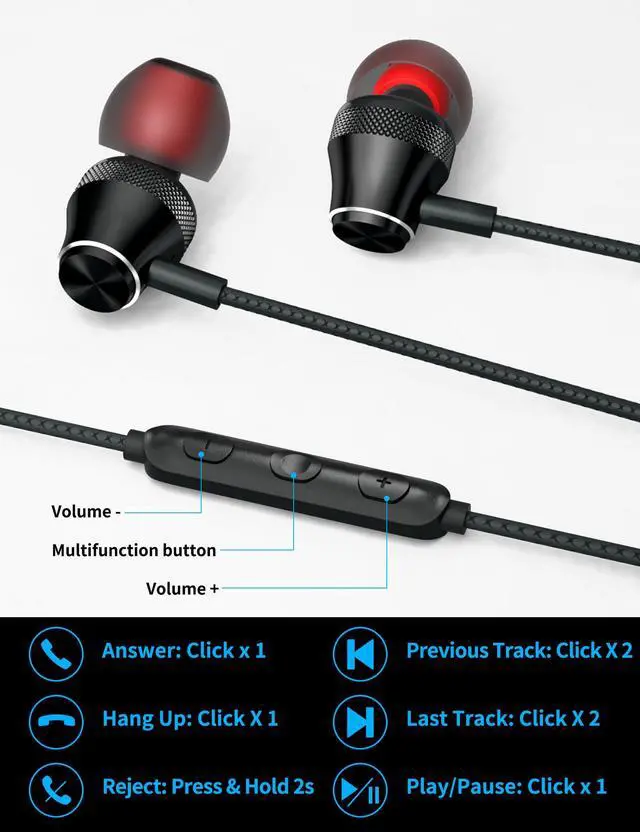 Alt view image 6 of 7 - Wired Earbuds for Chromebook Laptop PC,3.5mm in Ear Headphones for Kindle Fire HD 10,8,8 Plus,7 Tablet,Noise Cancelling Ear Buds Plug in Audio Jack Mic Volume Control for Samsung A15 A14 for Moto G