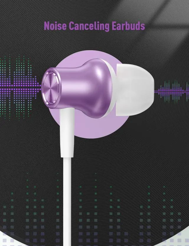 Alt view image 7 of 7 - USB C Plug in Headphones for Apple Wired Earbuds for iPhone 17 17e 16 Pro Max 16e 15 Type C Ear Buds Corded Earphones for Google/Pixel 10 10a 9 for Samsung/Galaxy S26 S25 S24 for Android Phone Purple
