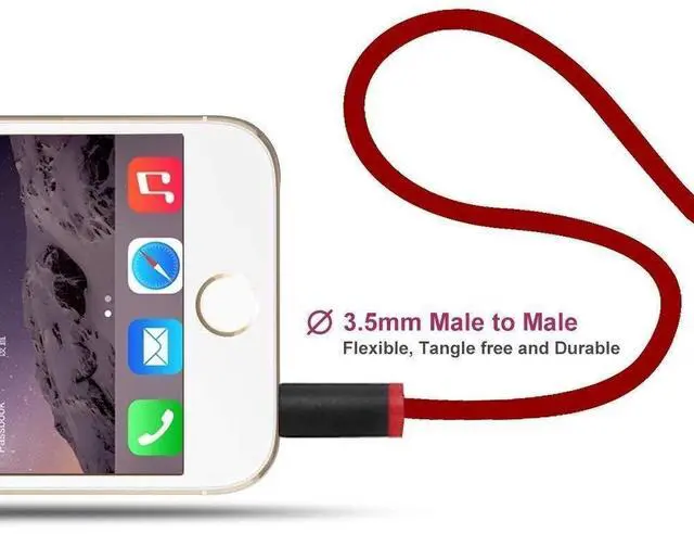 Alt view image 4 of 7 - Replacement Audio Cable Cord Wire with in line Microphone and Control for Beats by Dr Dre Headphones Solo Studio Pro Detox Wireless Mixr Executive Pill (Black Red)