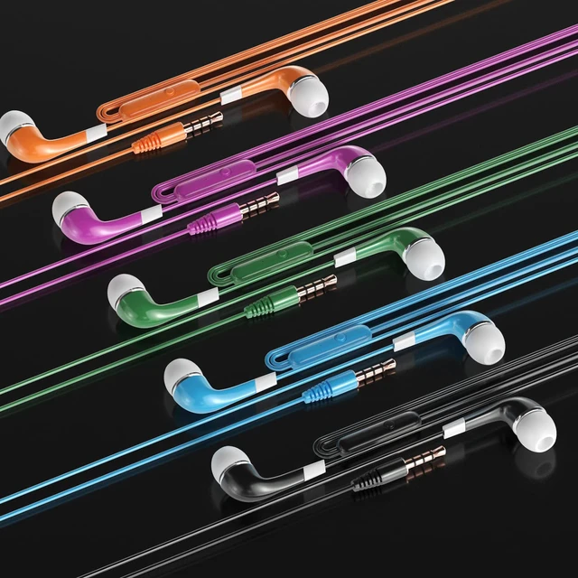 Alt view image 2 of 7 - Bulk Earbuds with Microphone 10 Pack, Wired Earbuds Earphones Multicolor Headphones with mic for Kids for School for Classroom Students with 3.5mm Jack