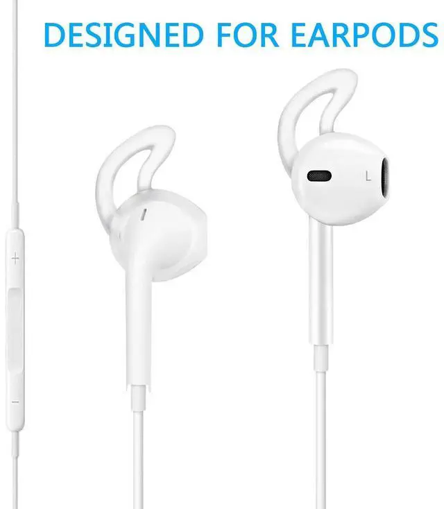 Alt view image 2 of 7 - Earpods Covers Anti-Slip Silicone Soft Sport Earbud Tips for iPhone 6S/6 Plus/5S/5C/5 Earbuds Comfortable 4 Pairs Clear