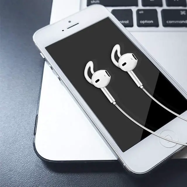 Alt view image 4 of 7 - Earpods Covers Anti-Slip Silicone Soft Sport Earbud Tips for iPhone 6S/6 Plus/5S/5C/5 Earbuds Comfortable 4 Pairs Clear