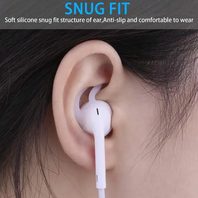 Alt view image 5 of 7 - Earpods Covers Anti-Slip Silicone Soft Sport Earbud Tips for iPhone 6S/6 Plus/5S/5C/5 Earbuds Comfortable 4 Pairs Clear
