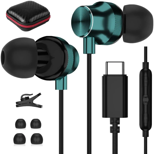 Main image of USB C Headphone Wired Earbuds for Samsung S26 Ultra S25 FE S23 A17 A16 A36 Z Fold 8 In-Ear Noise Isolation Type C Earphone with Microphone for iPad for iPhone 18 Pro Max 17 17e 16e 16 15 Pixel 9a 10a