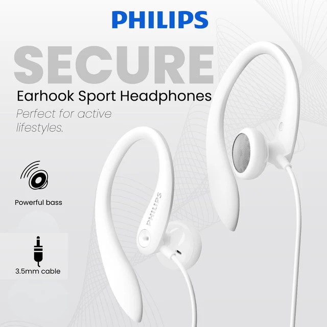 Alt view image 3 of 7 - SHS3200WT Flexible Earhook Headphones, White