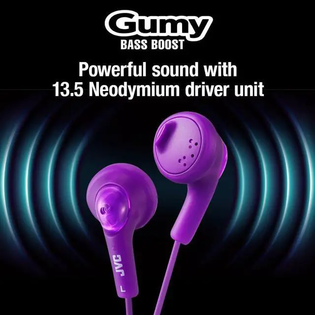 Alt view image 4 of 6 - HAF160V Gumy Ear Bud Headphone Violet