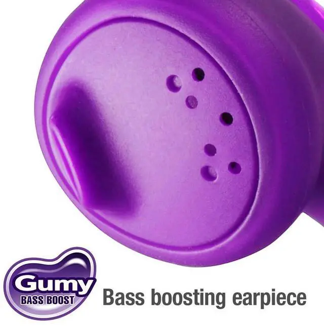 Alt view image 5 of 6 - HAF160V Gumy Ear Bud Headphone Violet
