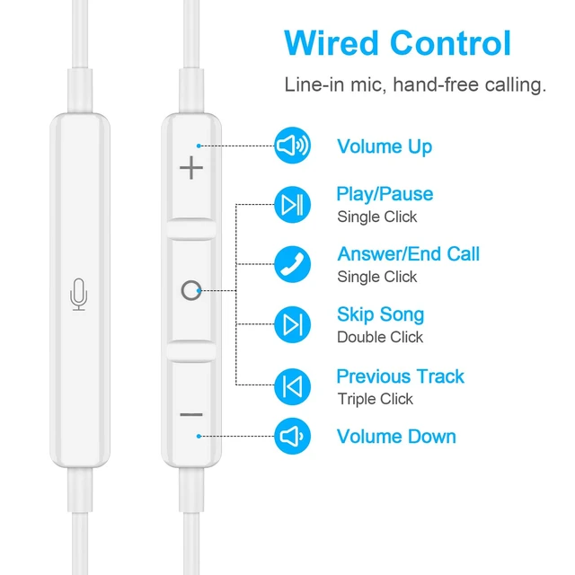 Alt view image 2 of 7 - USB C Headphones Magnetic Wired Earbuds for iPhone 18 Pro Max 17 16 15 16e Noise Isolation In Ear Headphone with Mic Type C Earphone for Samsung S26 Ultra S25 S23 A17 Z Fold 8 for iPad A16 Pixel 10a 9