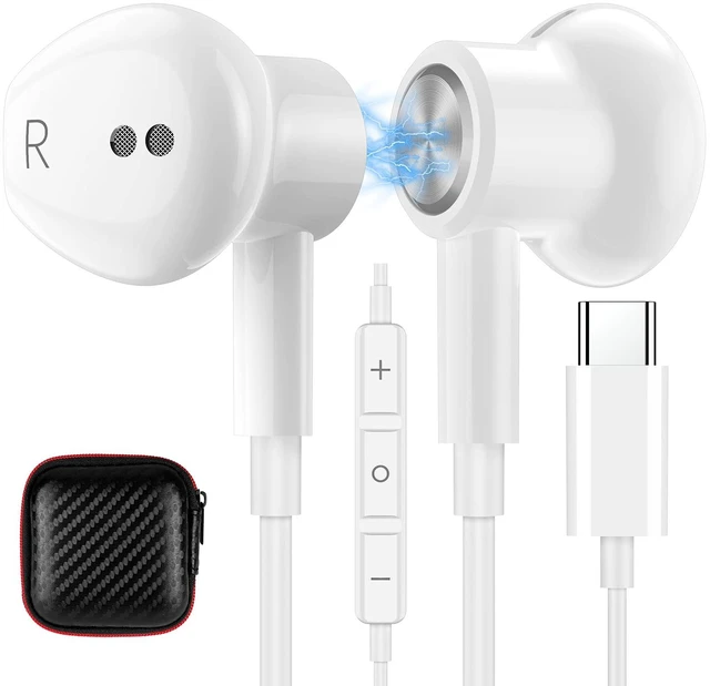 Main image of USB C Headphones Magnetic Wired Earbuds for iPhone 18 Pro Max 17 16 15 16e Noise Isolation In Ear Headphone with Mic Type C Earphone for Samsung S26 Ultra S25 S23 A17 Z Fold 8 for iPad A16 Pixel 10a 9