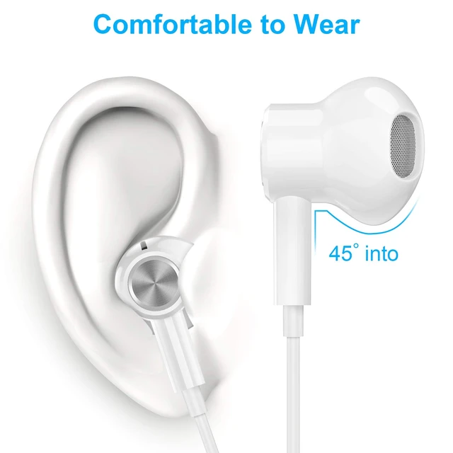 Alt view image 3 of 7 - USB C Headphones Magnetic Wired Earbuds for iPhone 18 Pro Max 17 16 15 16e Noise Isolation In Ear Headphone with Mic Type C Earphone for Samsung S26 Ultra S25 S23 A17 Z Fold 8 for iPad A16 Pixel 10a 9