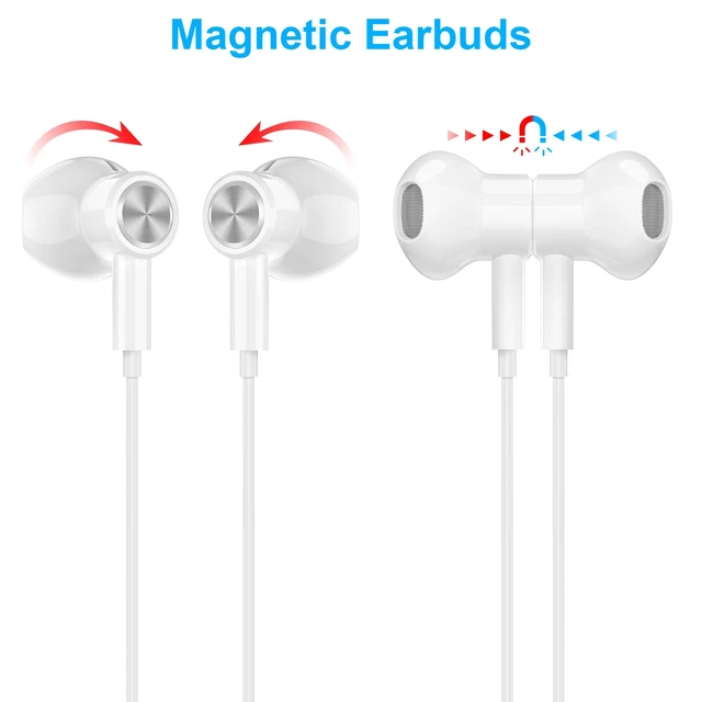 Alt view image 4 of 7 - USB C Headphones Magnetic Wired Earbuds for iPhone 18 Pro Max 17 16 15 16e Noise Isolation In Ear Headphone with Mic Type C Earphone for Samsung S26 Ultra S25 S23 A17 Z Fold 8 for iPad A16 Pixel 10a 9