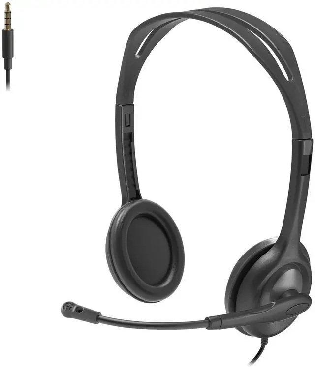 Main image of Stereo Headset with 3.5 mm Audio Jack, Black