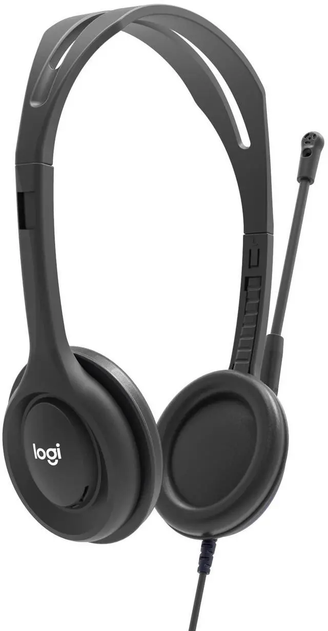 Alt view image 2 of 7 - Stereo Headset with 3.5 mm Audio Jack, Black