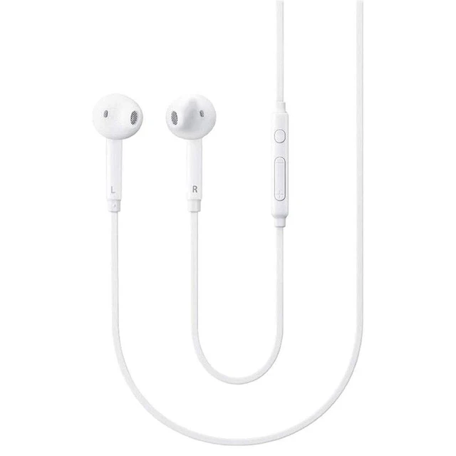 Alt view image 3 of 5 - Samung Wired Earbuds Original 3.5mm in-Ear Headphones Galaxy S10, S10 Plus, S10e Plus, Note 10, A71, A31 - Microphone & Volume Remote - Includes Black Velvet Carrying Pouch - White