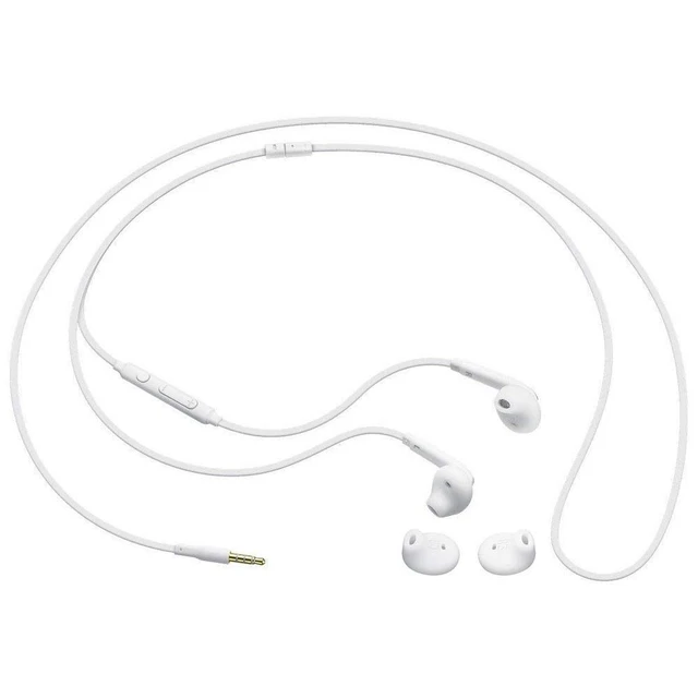 Alt view image 5 of 5 - Samung Wired Earbuds Original 3.5mm in-Ear Headphones Galaxy S10, S10 Plus, S10e Plus, Note 10, A71, A31 - Microphone & Volume Remote - Includes Black Velvet Carrying Pouch - White