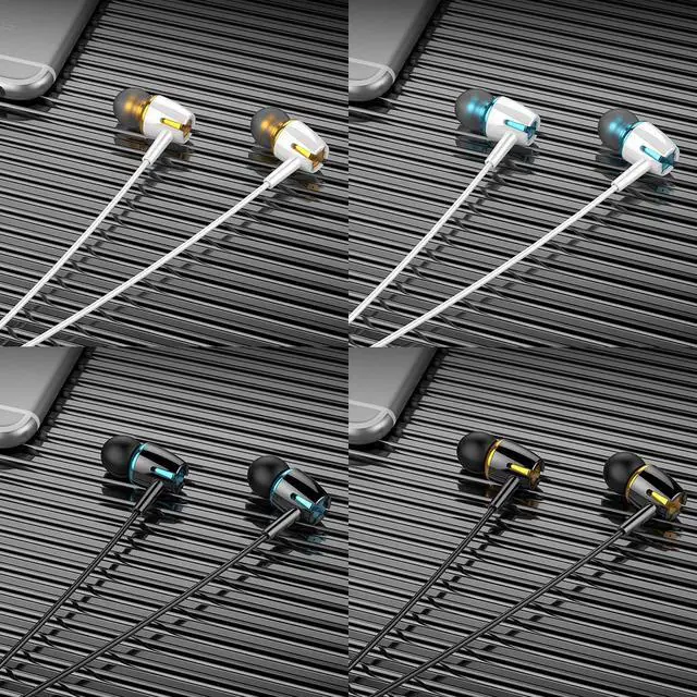 Alt view image 2 of 4 - 4 Packs Wired Earbuds with Microphone & Volume Control, in-Ear Earphones for School, Noise Islating, for 3.5mm Jack iPhone iPad iPod Samsung Google Devices (Black White)