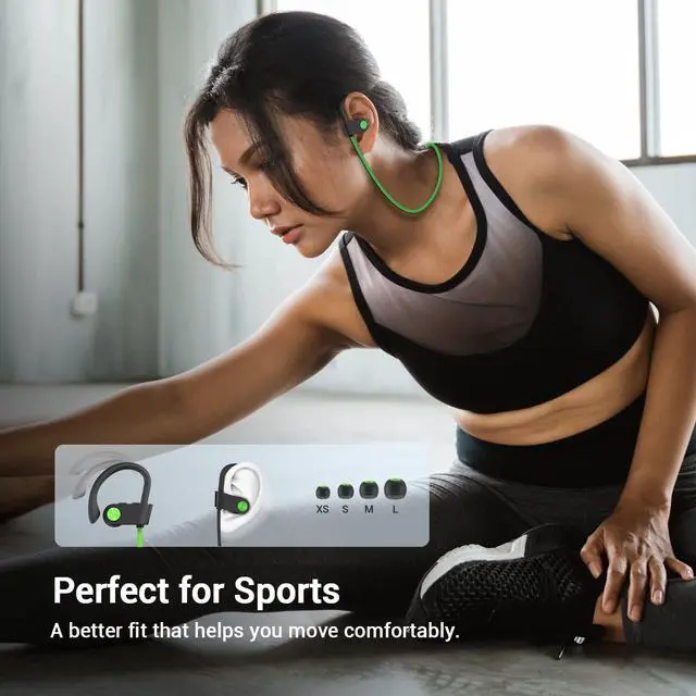Alt view image 5 of 7 - Bluetooth 5.3 Headphones, Wireless Sports In-Ear Earbuds IPX7 Waterproof