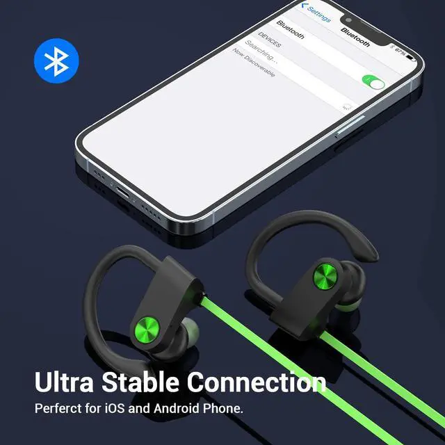 Alt view image 7 of 7 - Bluetooth 5.3 Headphones, Wireless Sports In-Ear Earbuds IPX7 Waterproof