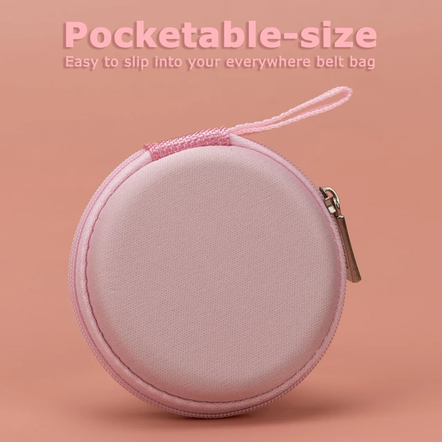 Alt view image 4 of 7 - Mini-Portable Hard Shell Earbuds Case for Apple EarPods Headphones USB-C Wired Ear Buds/Skullcandy Jib Wired Earbuds, Travel Case for Earphones Earplugs (Pink, 1 Pack)