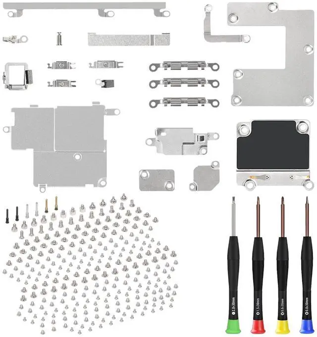 Main image of Inner Complete Screws Set and Full Internal Metal Bracket Kit Replacement for iPhone 11 Pro Max Plate Cover Bottom Small Screw Parts with Repair Tools Screwdriver for 11Promax