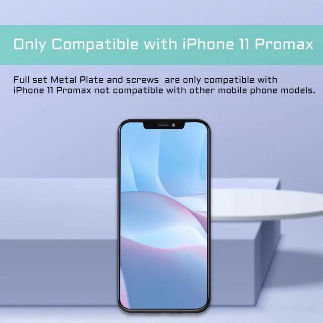Alt view image 6 of 6 - Inner Complete Screws Set and Full Internal Metal Bracket Kit Replacement for iPhone 11 Pro Max Plate Cover Bottom Small Screw Parts with Repair Tools Screwdriver for 11Promax
