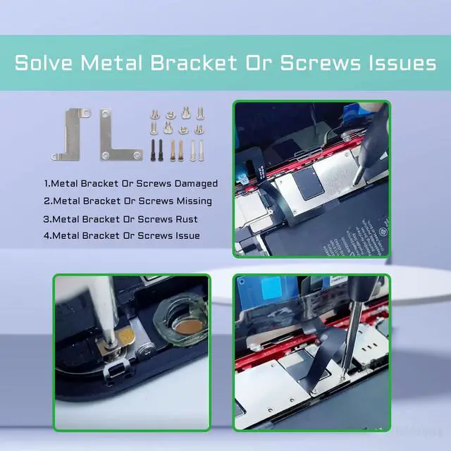 Alt view image 3 of 6 - Inner Complete Screws Set and Full Internal Metal Bracket Kit Replacement for iPhone 11 Pro Max Plate Cover Bottom Small Screw Parts with Repair Tools Screwdriver for 11Promax