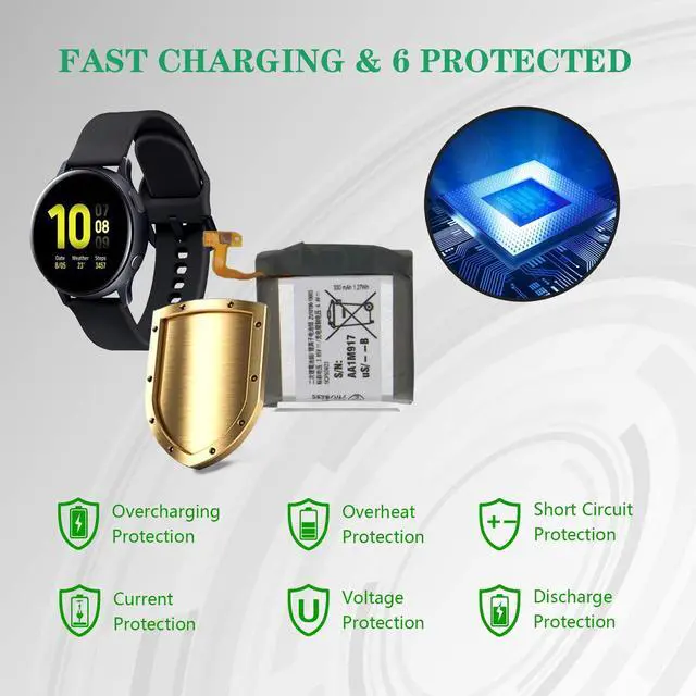 Alt view image 5 of 7 - for Samsung Galaxy Watch Active 2 44mm SM-R820 EB-BR820ABY Battery Replacement with Repair Tool Set + Installation Instruction