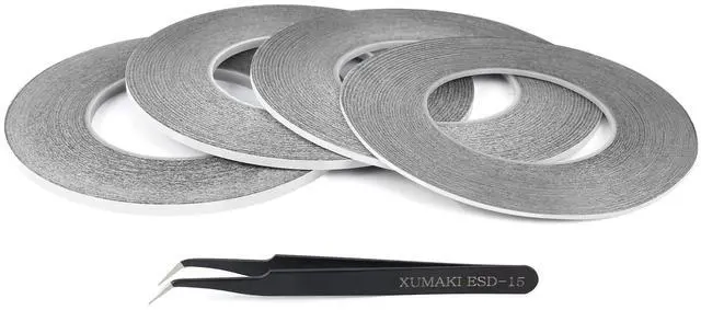 Main image of 2mm / 3mm / 4mm / 5mm x 50M Phone Repair Tape Phone Screen Adhesive Tape LCD Touch Screen Repair Tape with 1 Tweezers for Cell Phone, iPad, Tablets, Laptops, LCD Screen