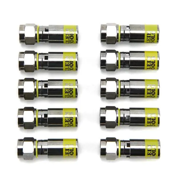 Alt view image 6 of 7 - VDV812-606 F-Connector for RG6/6Q Coaxial Cable, Universal Compression Connectors, Male, Professional Grade, 10-Pack