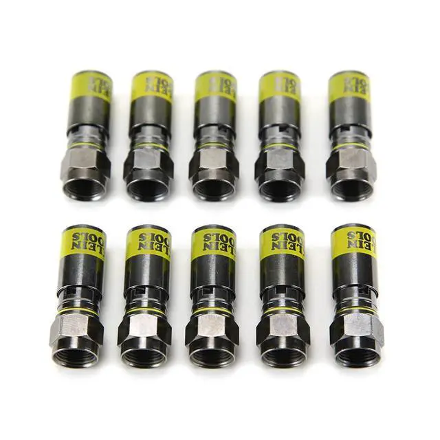 Alt view image 7 of 7 - VDV812-606 F-Connector for RG6/6Q Coaxial Cable, Universal Compression Connectors, Male, Professional Grade, 10-Pack