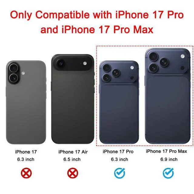 Alt view image 2 of 7 - 2 Sets OEM Back Rear Camera Lens Glass Replacement Compatible with iPhone 17 Pro and iPhone 17 Pro Max with pre-Installed Adhesive and Reparing Toolkit