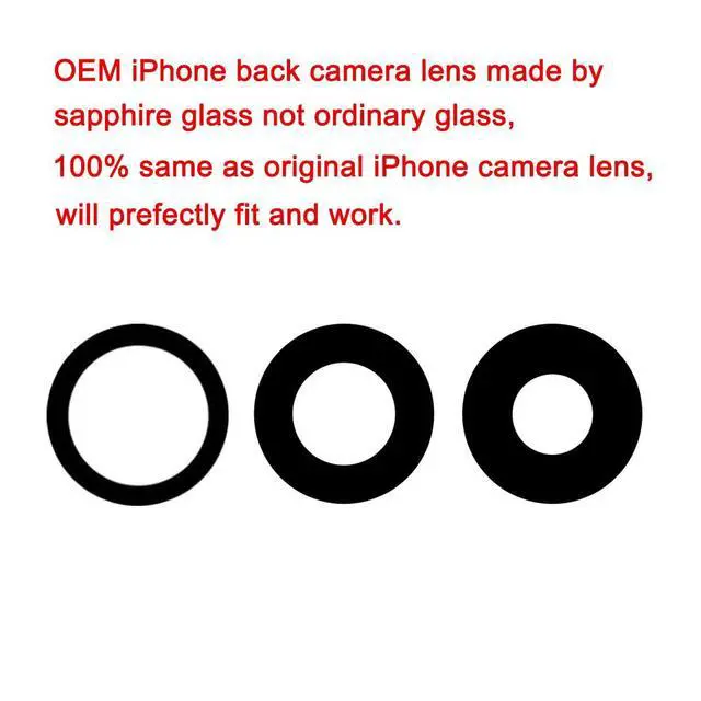 Alt view image 3 of 7 - 2 Sets OEM Back Rear Camera Lens Glass Replacement Compatible with iPhone 17 Pro and iPhone 17 Pro Max with pre-Installed Adhesive and Reparing Toolkit
