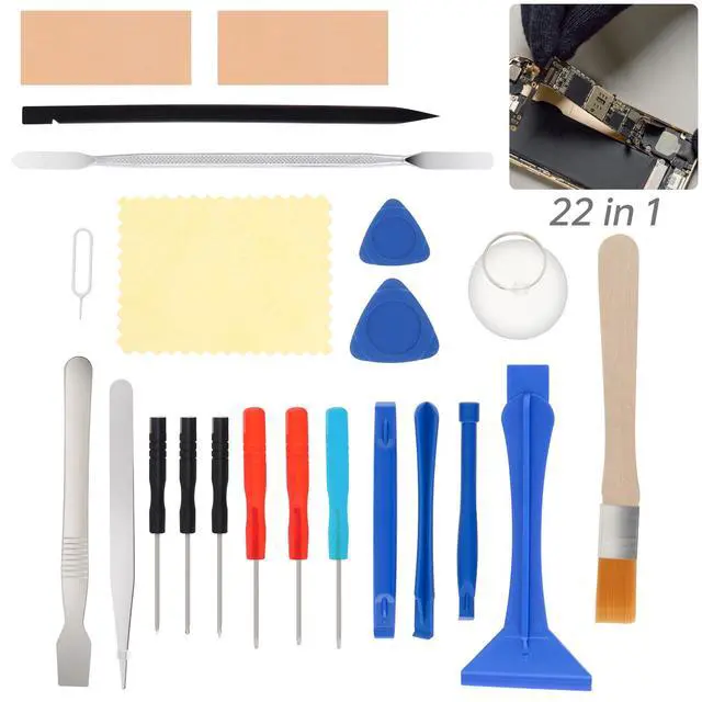 Alt view image 7 of 7 - 22 in 1 Professional Safe Opening Pry Tool, Mobile Phone Repair Screwdrivers Sucker Hand Tools Kit for iPhone, Smart Cell Phone, Laptop