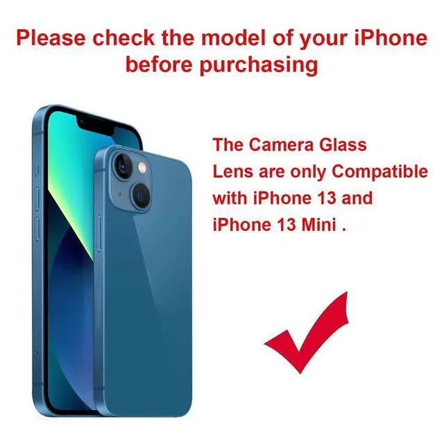 Alt view image 2 of 7 - Rear Back Camera Glass Lens Replacement for iPhone 13 and iPhone 13 mini with Pre-Installed Adhesive and Repair Tool Kit