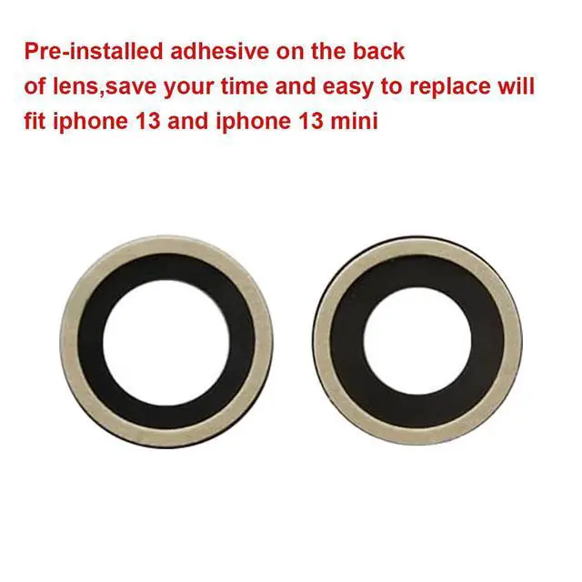 Alt view image 4 of 7 - Rear Back Camera Glass Lens Replacement for iPhone 13 and iPhone 13 mini with Pre-Installed Adhesive and Repair Tool Kit