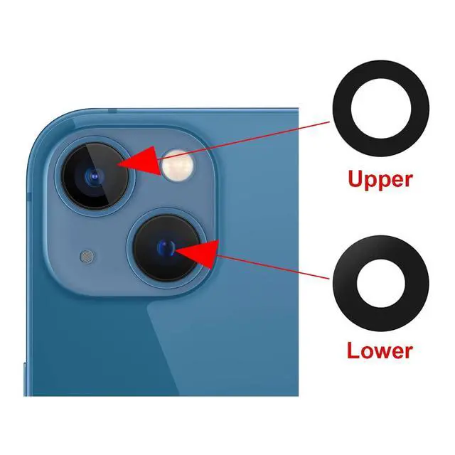 Alt view image 5 of 7 - Rear Back Camera Glass Lens Replacement for iPhone 13 and iPhone 13 mini with Pre-Installed Adhesive and Repair Tool Kit