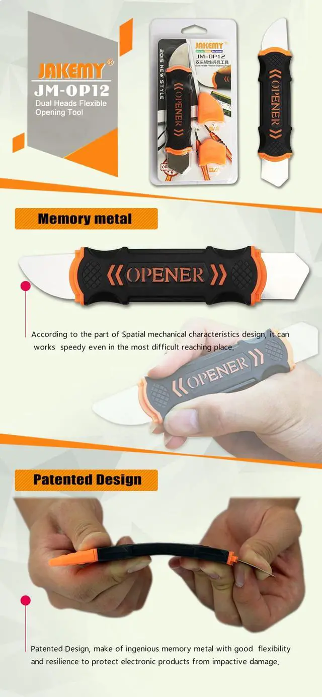 Alt view image 6 of 7 - Opening Pry Tool, Pistachio Opener, Anti-Static Thin Flexible Stainless Steel Opener for Phone Laptop Tablet LCD Covers Glass Removal, Replacing Batteries