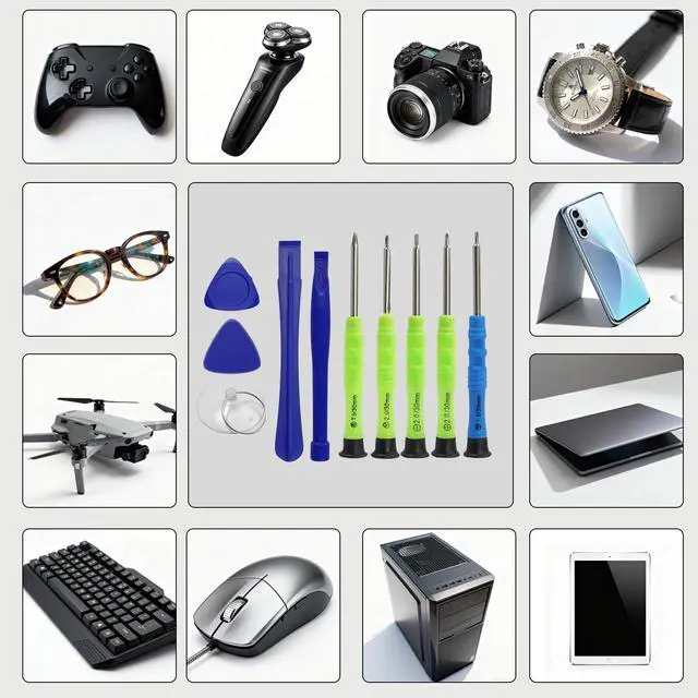 Alt view image 6 of 6 - 10 Piece Opening Pry Tool Repair Kit with Screwdriver Plastic Spudger for Laptop Computer Tablets Ipad Electronics iPod Touch
